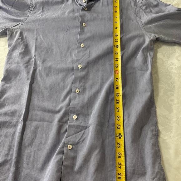 ETON Shirt Men’s Size 41/16 White Blue Striped Long Sleeve Spread Collar - Picture 7 of 8